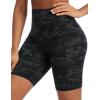 image:imageTHE GYM PEOPLE Womens High Waist Scrunch Booty Lifting Yoga Shorts No Front Seam Stretchy Ruched Gym Shorts 8 with PocketsBlackgrey Camo