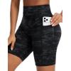 image:imageTHE GYM PEOPLE Womens High Waist Scrunch Booty Lifting Yoga Shorts No Front Seam Stretchy Ruched Gym Shorts 8 with PocketsBlackgrey Camo