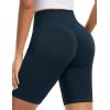 image:imageTHE GYM PEOPLE Womens High Waist Scrunch Booty Lifting Yoga Shorts No Front Seam Stretchy Ruched Gym Shorts 8 with PocketsBlue