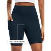 image:imageTHE GYM PEOPLE Womens High Waist Scrunch Booty Lifting Yoga Shorts No Front Seam Stretchy Ruched Gym Shorts 8 with PocketsBlue