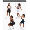 image:imageTHE GYM PEOPLE Womens High Waist Scrunch Booty Lifting Yoga Shorts No Front Seam Stretchy Ruched Gym Shorts 8 with PocketsWhite
