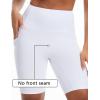 image:imageTHE GYM PEOPLE Womens High Waist Scrunch Booty Lifting Yoga Shorts No Front Seam Stretchy Ruched Gym Shorts 8 with PocketsWhite