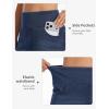 image:imageTHE GYM PEOPLE Womens High Waist Stretchy Denim Skirt Knee Length Slim Fit Pencil Jean Skirt Back Slit with PocketsDark Blue