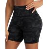 image:imageTHE GYM PEOPLE Womens High Waisted Ruched Yoga Shorts Scrunched Booty Lifting Contour Workout Shorts 5 with PocketsBlackgrey Camo