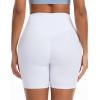 image:imageTHE GYM PEOPLE Womens High Waisted Ruched Yoga Shorts Scrunched Booty Lifting Contour Workout Shorts 5 with PocketsWhite