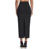 image:imageTHE GYM PEOPLE Womens Long Pencil Skirt High Waist Stretchy Business Work Bodycon Maxi Skirts with Back SlitBlack