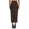 image:imageTHE GYM PEOPLE Womens Long Pencil Skirt High Waist Stretchy Business Work Bodycon Maxi Skirts with Back SlitBrown