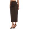 image:imageTHE GYM PEOPLE Womens Long Pencil Skirt High Waist Stretchy Business Work Bodycon Maxi Skirts with Back SlitBrown