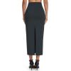 image:imageTHE GYM PEOPLE Womens Long Pencil Skirt High Waist Stretchy Business Work Bodycon Maxi Skirts with Back SlitCharcoal Grey