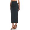 image:imageTHE GYM PEOPLE Womens Long Pencil Skirt High Waist Stretchy Business Work Bodycon Maxi Skirts with Back SlitCharcoal Grey