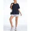 image:imageTHE GYM PEOPLE Womens Loose Fit Short Sleeve Workout TShirts with Side Slit Crewneck Summer Lightweight Casual Top TeesNavy Blue