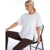 image:imageTHE GYM PEOPLE Womens Loose Fit Short Sleeve Workout TShirts with Side Slit Crewneck Summer Lightweight Casual Top TeesWhite