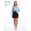 image:imageTHE GYM PEOPLE Womens Stretchy Jean Skorts Slim Fit Side Split Casual Denim Skirts with PocketsBlack