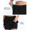 image:imageTHE GYM PEOPLE Womens Stretchy Jean Skorts Slim Fit Side Split Casual Denim Skirts with PocketsBlack