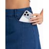 image:imageTHE GYM PEOPLE Womens Stretchy Jean Skorts Slim Fit Side Split Casual Denim Skirts with PocketsDark Blue