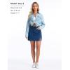 image:imageTHE GYM PEOPLE Womens Stretchy Jean Skorts Slim Fit Side Split Casual Denim Skirts with PocketsDark Blue