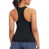 image:imageTHE GYM PEOPLE Womens V Neck Workout Tank Tops Racerback Slim Fit Sleeveless Yoga Running Athletic ShirtsBlack