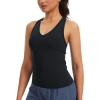 image:imageTHE GYM PEOPLE Womens V Neck Workout Tank Tops Racerback Slim Fit Sleeveless Yoga Running Athletic ShirtsBlack