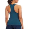 image:imageTHE GYM PEOPLE Womens V Neck Workout Tank Tops Racerback Slim Fit Sleeveless Yoga Running Athletic ShirtsDark Blue Green