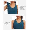 image:imageTHE GYM PEOPLE Womens V Neck Workout Tank Tops Racerback Slim Fit Sleeveless Yoga Running Athletic ShirtsDark Blue Green
