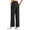 image:imageTHE GYM PEOPLE Womens Wide Leg Yoga Pants 27 Loose High Waist Workout Lounge Cropped Pants with PocketsBlack