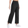 image:imageTHE GYM PEOPLE Womens Wide Leg Yoga Pants 27 Loose High Waist Workout Lounge Cropped Pants with PocketsBlack