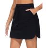 image:imageTHE GYM PEOPLE Womens Comfy Drawstring Sweat Skirts Cotton Linerless Work Lounge Golf Tennis Jersey Skirt with PocketsBlack
