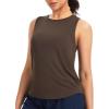 image:imageTHE GYM PEOPLE Womens Racerback Workout Tank Tops Soft Breathable Yoga Running Sleeveless Athletic ShirtsBrown