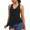 image:imageTHE GYM PEOPLE Womens V Neck Workout Tank Tops Racerback Slim Fit Sleeveless Yoga Running Athletic ShirtsBlack