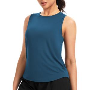 image:imageTHE GYM PEOPLE Womens Racerback Workout Tank Tops Soft Breathable Yoga Running Sleeveless Athletic ShirtsDark Blue Green