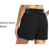 image:imageTHE GYM PEOPLE Womens Elastic Waisted Dressy Shorts Summer Comfy Lounge Work Trouser Shorts with PocketsBlack