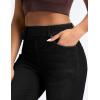 image:imageTHE GYM PEOPLE Womens Stretchy Jeggings Pants Pull On Denim Skinny Jeans Leggings with PocketsBlack