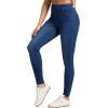 image:imageTHE GYM PEOPLE Womens Stretchy Jeggings Pants Pull On Denim Skinny Jeans Leggings with PocketsDark Blue