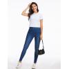 image:imageTHE GYM PEOPLE Womens Stretchy Jeggings Pants Pull On Denim Skinny Jeans Leggings with PocketsDark Blue