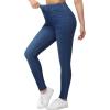 image:imageTHE GYM PEOPLE Womens Stretchy Jeggings Pants Pull On Denim Skinny Jeans Leggings with PocketsDark Blue
