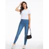 image:imageTHE GYM PEOPLE Womens Stretchy Jeggings Pants Pull On Denim Skinny Jeans Leggings with PocketsDenim Blue