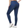 image:imageTHE GYM PEOPLE Womens Stretchy Jeggings Pants Pull On Denim Skinny Jeans Leggings with PocketsDark Blue