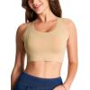 image:imageTHE GYM PEOPLE Wireless Bra for Women No Underwire Comfortable Seamless Bralette Padded Low Impact Sports BraNude