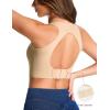 image:imageTHE GYM PEOPLE Wireless Bra for Women No Underwire Comfortable Seamless Bralette Padded Low Impact Sports BraNude