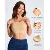 image:imageTHE GYM PEOPLE Wireless Bra for Women No Underwire Comfortable Seamless Bralette Padded Low Impact Sports BraNude