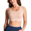 image:imageTHE GYM PEOPLE Wireless Bra for Women No Underwire Comfortable Seamless Bralette Padded Low Impact Sports BraNude Pink