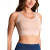 image:imageTHE GYM PEOPLE Wireless Bra for Women No Underwire Comfortable Seamless Bralette Padded Low Impact Sports BraNude Pink