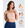 image:imageTHE GYM PEOPLE Wireless Bra for Women No Underwire Comfortable Seamless Bralette Padded Low Impact Sports BraNude Pink