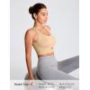 image:imageTHE GYM PEOPLE Womens Cross Back Low Impact Sports Bras Padded Wireless Seamless No Underwire Tshirt BraNude