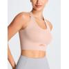 image:imageTHE GYM PEOPLE Womens Cross Back Low Impact Sports Bras Padded Wireless Seamless No Underwire Tshirt BraNude Pink