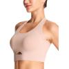 image:imageTHE GYM PEOPLE Womens Cross Back Low Impact Sports Bras Padded Wireless Seamless No Underwire Tshirt BraNude Pink