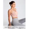 image:imageTHE GYM PEOPLE Womens Cross Back Low Impact Sports Bras Padded Wireless Seamless No Underwire Tshirt BraNude Pink