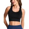 image:imageTHE GYM PEOPLE Wireless Bra for Women No Underwire Comfortable Seamless Bralette Padded Low Impact Sports BraBlack