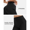 image:imageTHE GYM PEOPLE Womens Booty Lifting Wide Leg Yoga Pants High Waist No Front Seam Straight Workout Leggings with PocketsBlack