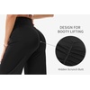 image:imageTHE GYM PEOPLE Womens Booty Lifting Wide Leg Yoga Pants High Waist No Front Seam Straight Workout Leggings with PocketsBlack